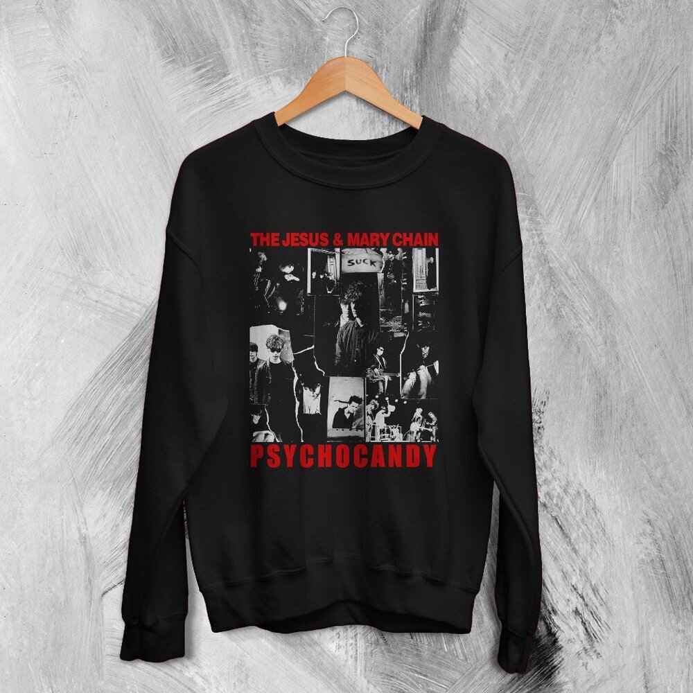 The Jesus and Mary Chain Psychocandy Album Art Retro Band Tour Music Sweatshirt
